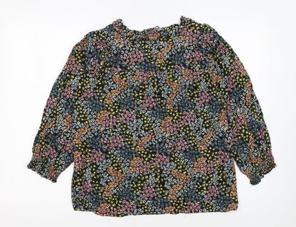 Oliver Bonas Womens Multicoloured Floral Long Sleeve Tunic Blouse Size 14