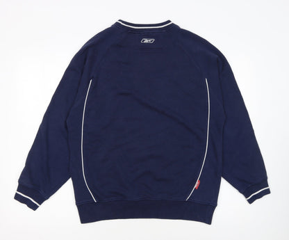 Reebok Men's Blue RBK Hockey Crew Neck Pullover Sweatshirt S
