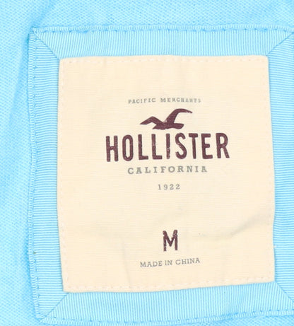 Hollister Women's Blue Cotton Blend Cardigan M V-Neck Knit