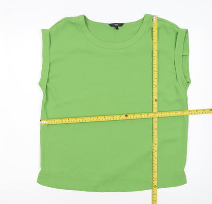 Next Women's Green Sleeveless Crew Neck Polyester Blouse UK 10