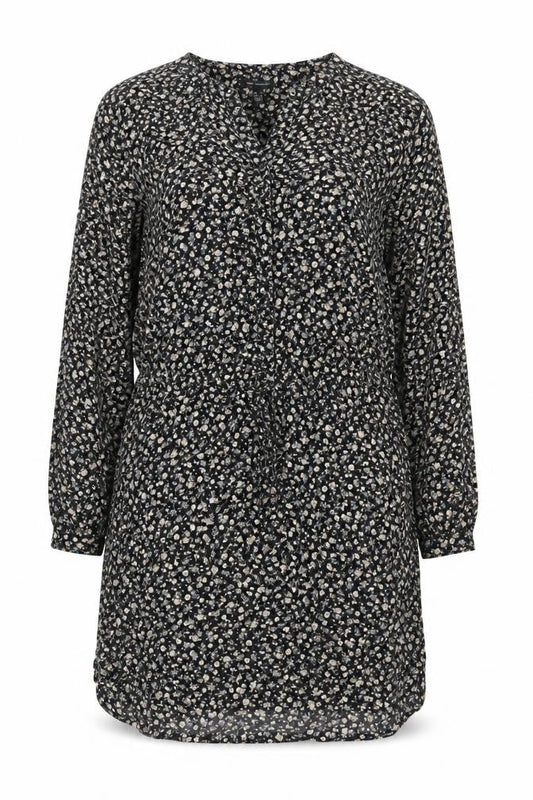 Mango Collection Women’s Black Floral Viscose Shift Dress Size 16