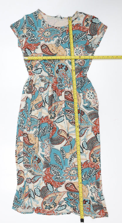 Roman Women’s Multicoloured Paisley Fit & Flare Dress Size 14