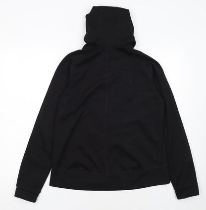 Crivit Women's Black Full Zip Hoodie Size 12/14 Polyester Cotton Blend