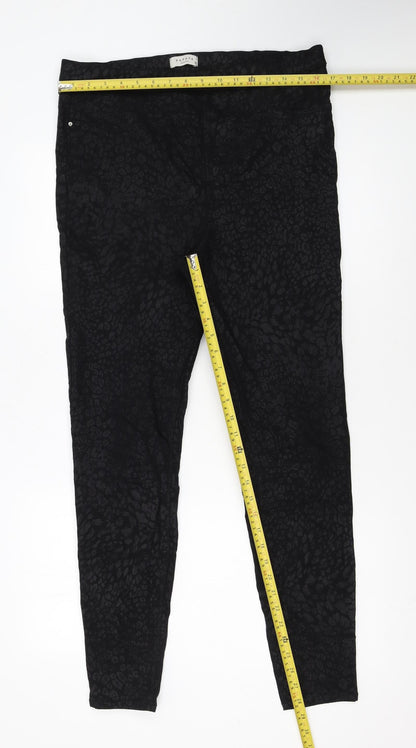 Papaya Women’s Black Animal Print Stretch Jeggings Size 16