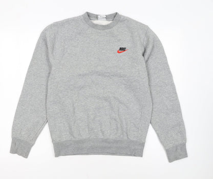 Nike Men’s Grey XS Pullover Crew Neck Fleece Sweatshirt