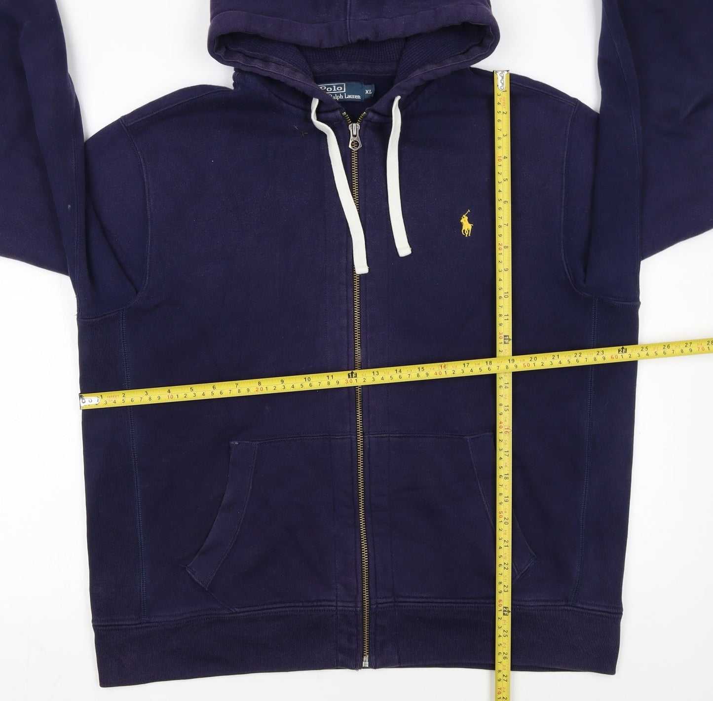 Polo Ralph Lauren Men's Blue Full Zip Hoodie XL Classic Fleece