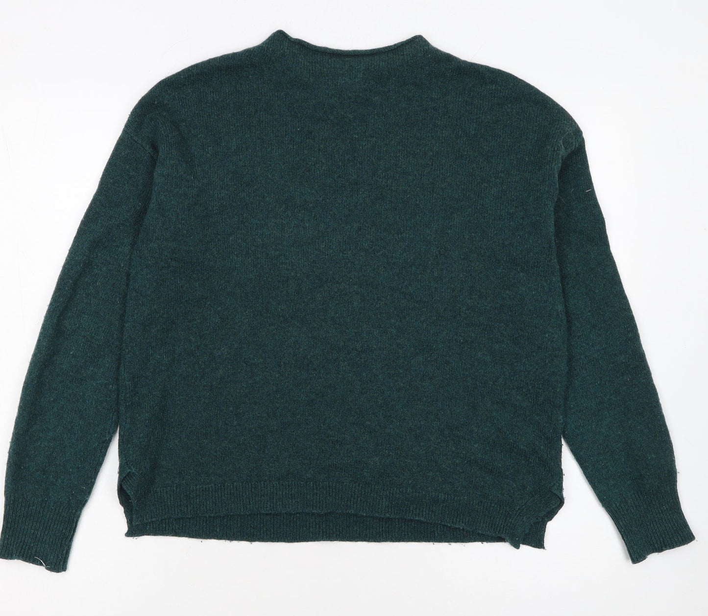 Seasalt Cornwall Women's Green Wool Blend Pullover Jumper UK 8