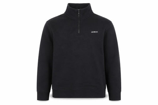 Front view of LA Gear Teen Black 1/4 Zip Fleece Sweatshirt UK 16 Regular Fit