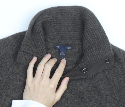 Gap Mens Brown Wool High Neck Pullover Jumper Size M