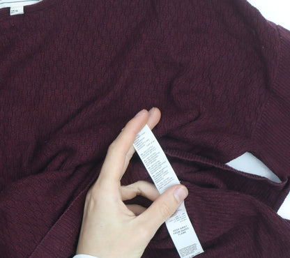 FatFace Womens Red Cotton Blend Crew Neck Jumper Size 12