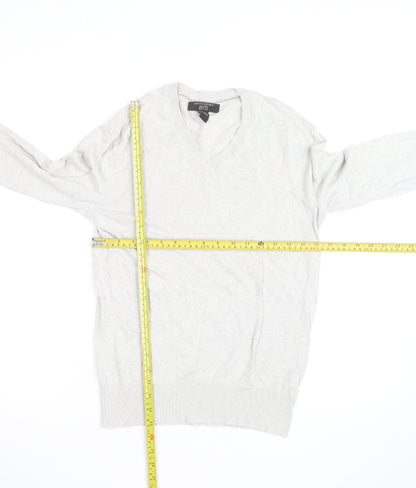 Banana Republic Men’s Beige Silk Linen V-Neck Jumper XS