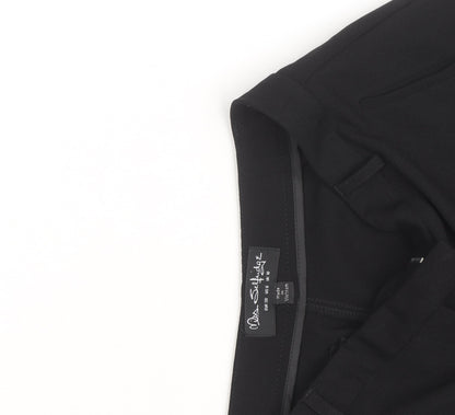 Miss Selfridge Women Black Slim Tailored Ankle Trousers Size 10