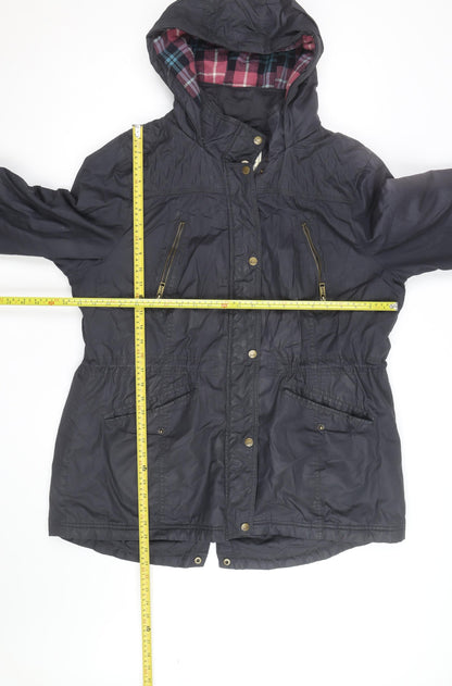 Matalan Women’s Black Hooded Long Parka Jacket Size 20