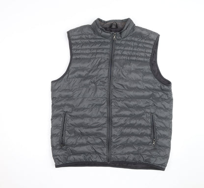 Marks and Spencer Men's Grey Puffer Gilet Waistcoat Size L