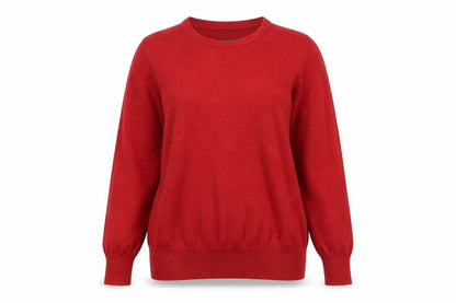 Marks and Spencer Women Red Cashmere Crew Neck Jumper Size 16