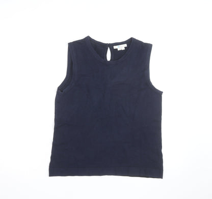 Boden Women's Blue Cotton Sleeveless Tank Top M