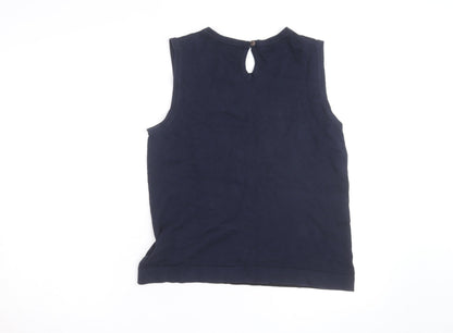 Boden Women's Blue Cotton Sleeveless Tank Top M