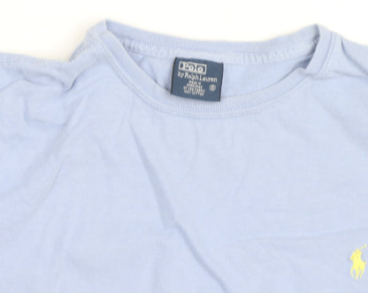 Ralph Lauren Men's Blue Long Sleeve Cotton Crew Neck Casual Top M