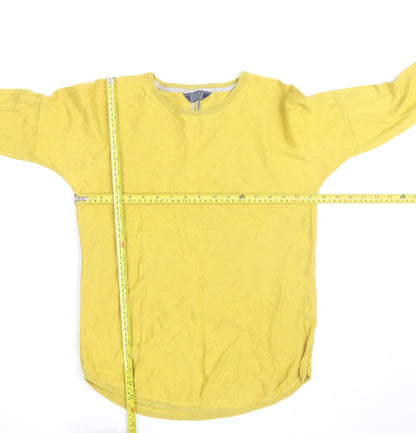 Joules Women’s Yellow Cotton Crew Neck Long Sleeve Jumper Size 18