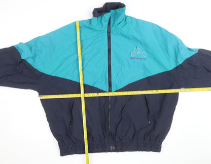 BMW Motorrad Men's Blue 2XL Vintage Nylon Windbreaker Jacket