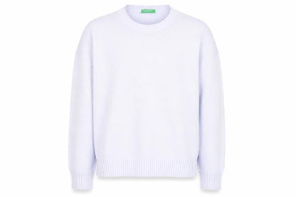United Colors of Benetton Men's White Cotton Crew Neck Jumper M