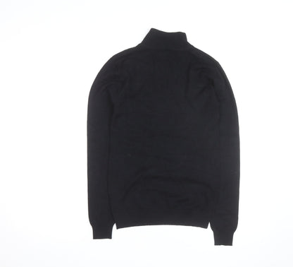 Apricot Womens Black Embellished Mock Neck Jumper UK 8