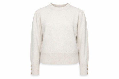 Marks & Spencer Women Beige Wool Blend High Neck Jumper Size 14