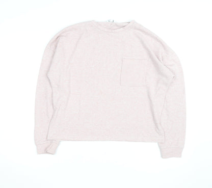 Dunelm Women’s Pink Crew Neck Long Sleeve Relaxed Fit Jumper Size 12