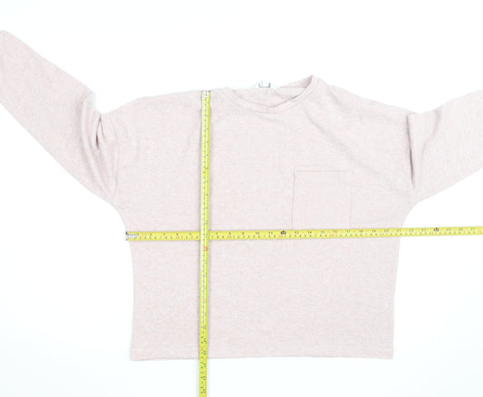 Dunelm Women’s Pink Crew Neck Long Sleeve Relaxed Fit Jumper Size 12