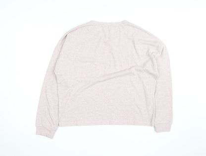 Dunelm Women’s Pink Crew Neck Long Sleeve Relaxed Fit Jumper Size 12