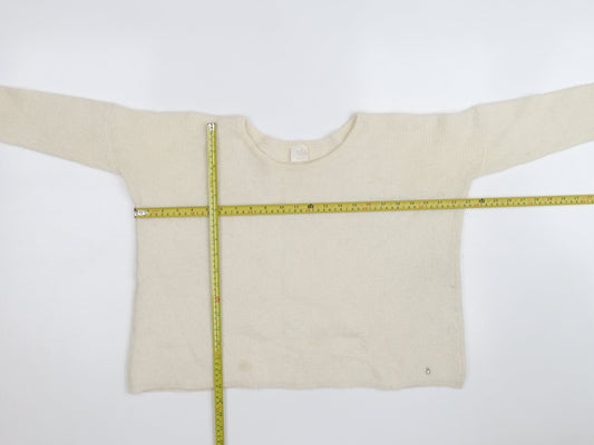 Les Petits Hauts Women’s Ivory Mohair Alpaca Knit Jumper L