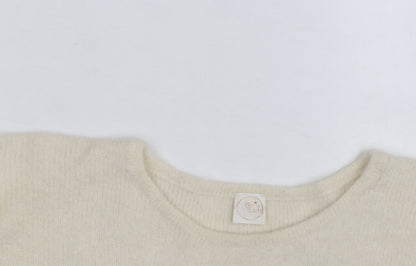 Les Petits Hauts Women’s Ivory Mohair Alpaca Knit Jumper L