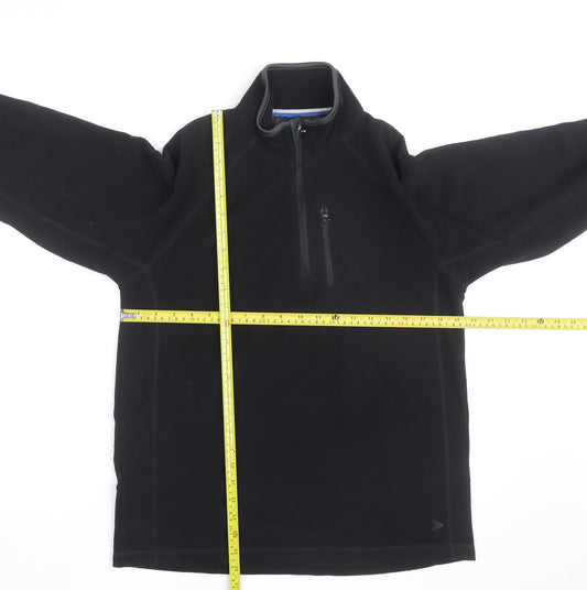 Marks and Spencer Mens Black Fleece 1/4 Zip Sweatshirt Size S