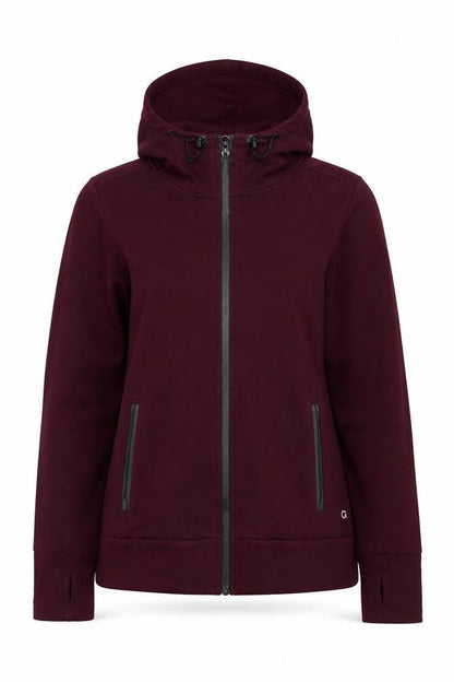GapFit Women’s Burgundy Full Zip Hoodie M Cotton Blend