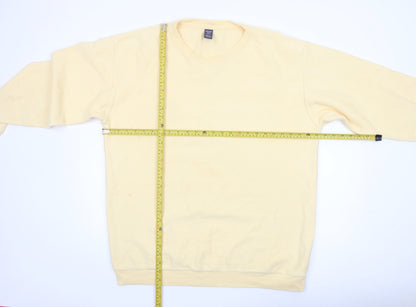Lands' End Men's Beige Cotton V-Neck Sweatshirt L Tall