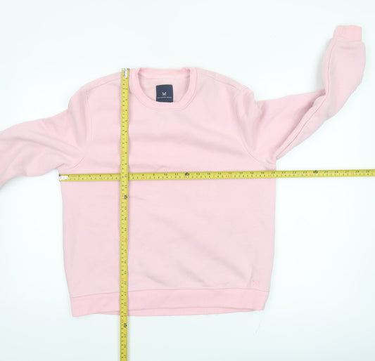 Crew Clothing Women Pink Embroidered Sweatshirt Size 8 Cotton Blend