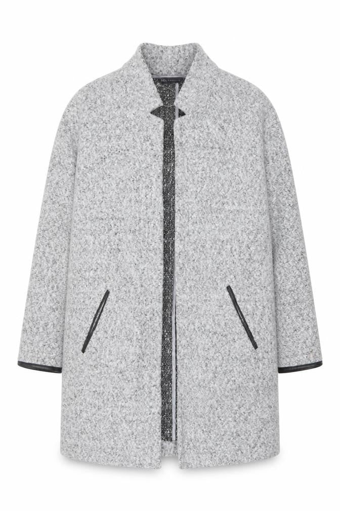 Marks and Spencer Women's Grey Mid-Length Overcoat Size 16