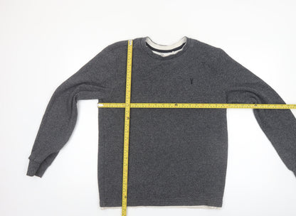 Next Men's Grey Regular Fit Long Sleeve Casual Knit Top M