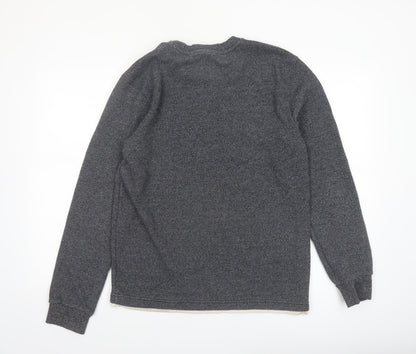 Next Men's Grey Regular Fit Long Sleeve Casual Knit Top M