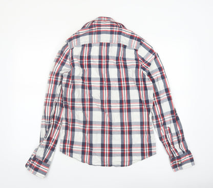 Abercrombie Boys Multicoloured Plaid Long Sleeve Button-Up Shirt XL Cotton