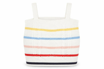 Tu Women’s Multicoloured Striped Knit Tank Top Size 16