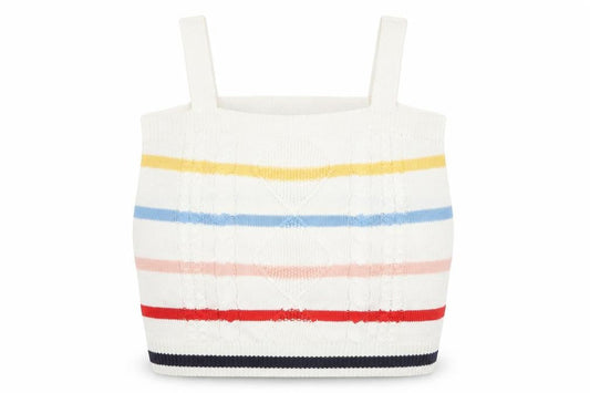 Tu Women’s Multicoloured Striped Knit Tank Top Size 16