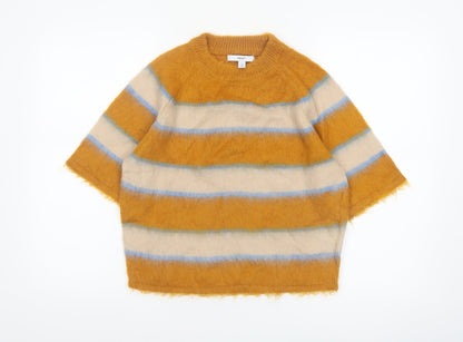 NEXT Women’s Multicoloured Striped Short Sleeve Pullover Jumper S