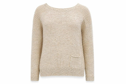 Wallis Women’s Beige Petite Sequin Knit Pullover Jumper S