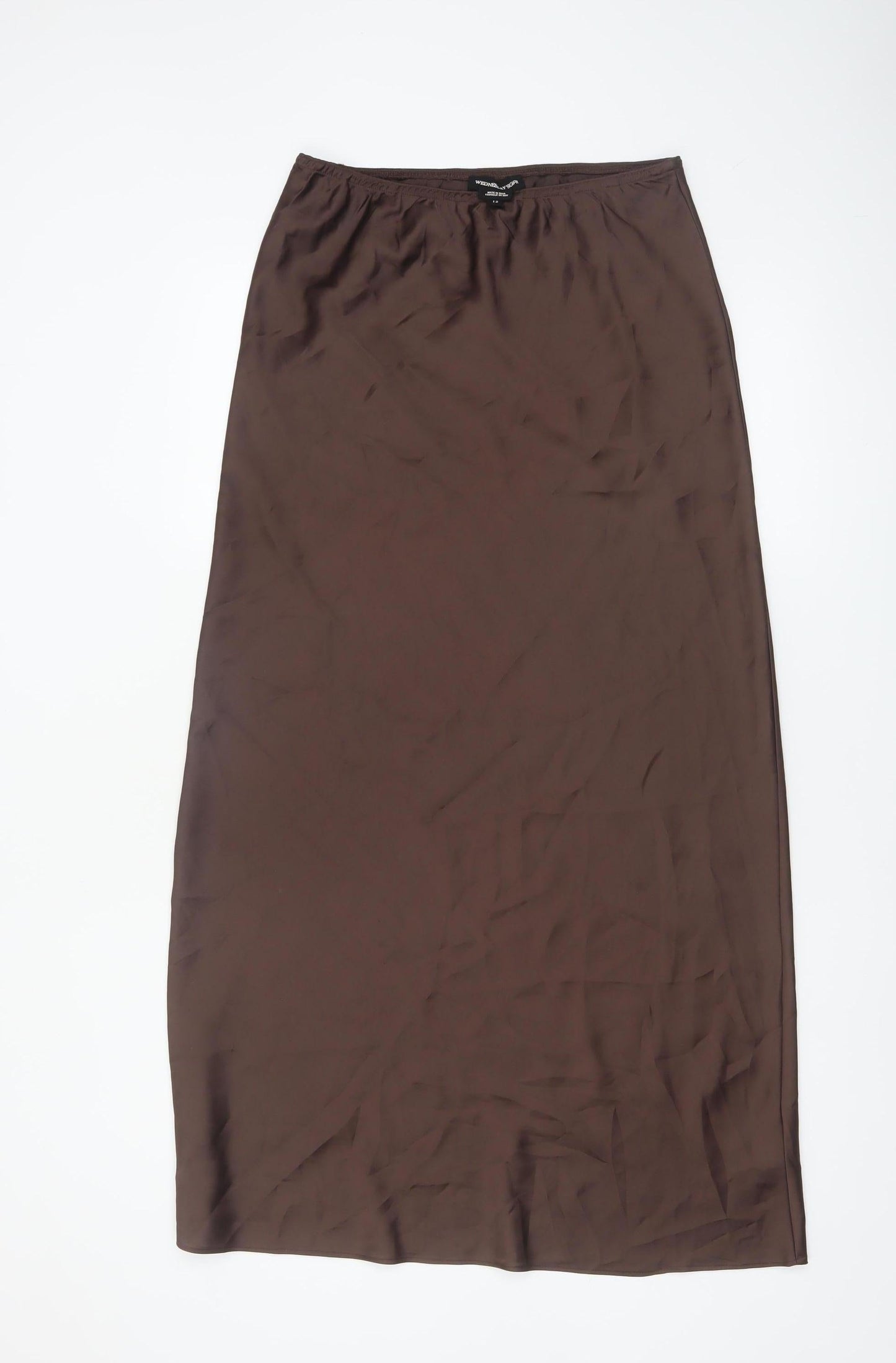 Wednesday's Girl Women's Brown Size 12 Midi Straight Skirt