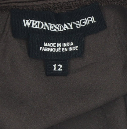 Wednesday's Girl Women's Brown Size 12 Midi Straight Skirt