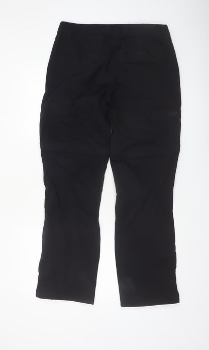 Crivit Women's Black Cargo Convertible Trousers Size 14