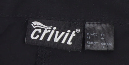 Crivit Women's Black Cargo Convertible Trousers Size 14