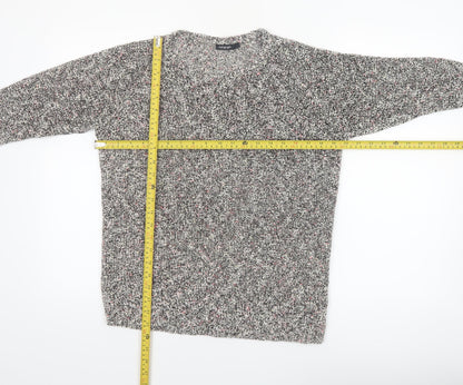 Marks and Spencer Women’s Grey Chunky-Knit Pullover Jumper Size 14
