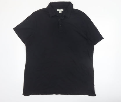 Orvis Men's Black 2XL Classic Cotton Short Sleeve Polo Shirt
